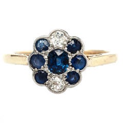 Lovely Edwardian Sapphire and Diamond Engagement Ring