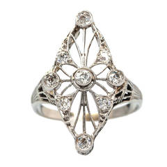 Vintage Edwardian Diamond Gold Engagement Ring