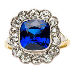 Vintage Sapphire Diamond Belle Epoque Ring