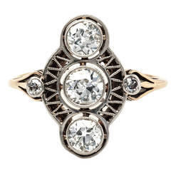 Lovely Mixed Metal Edwardian Diamond Engagement Ring