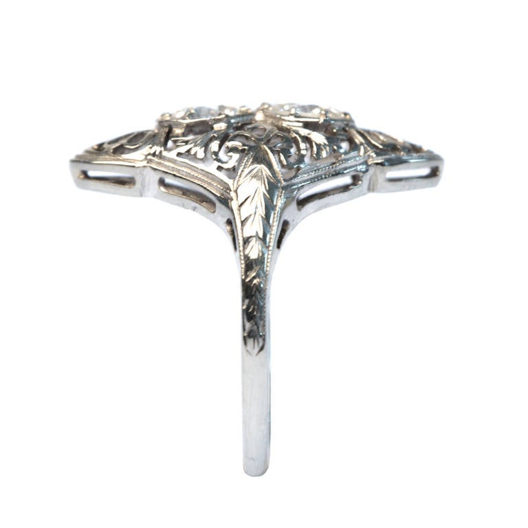 Women's Art Deco Diamond Navette Ring