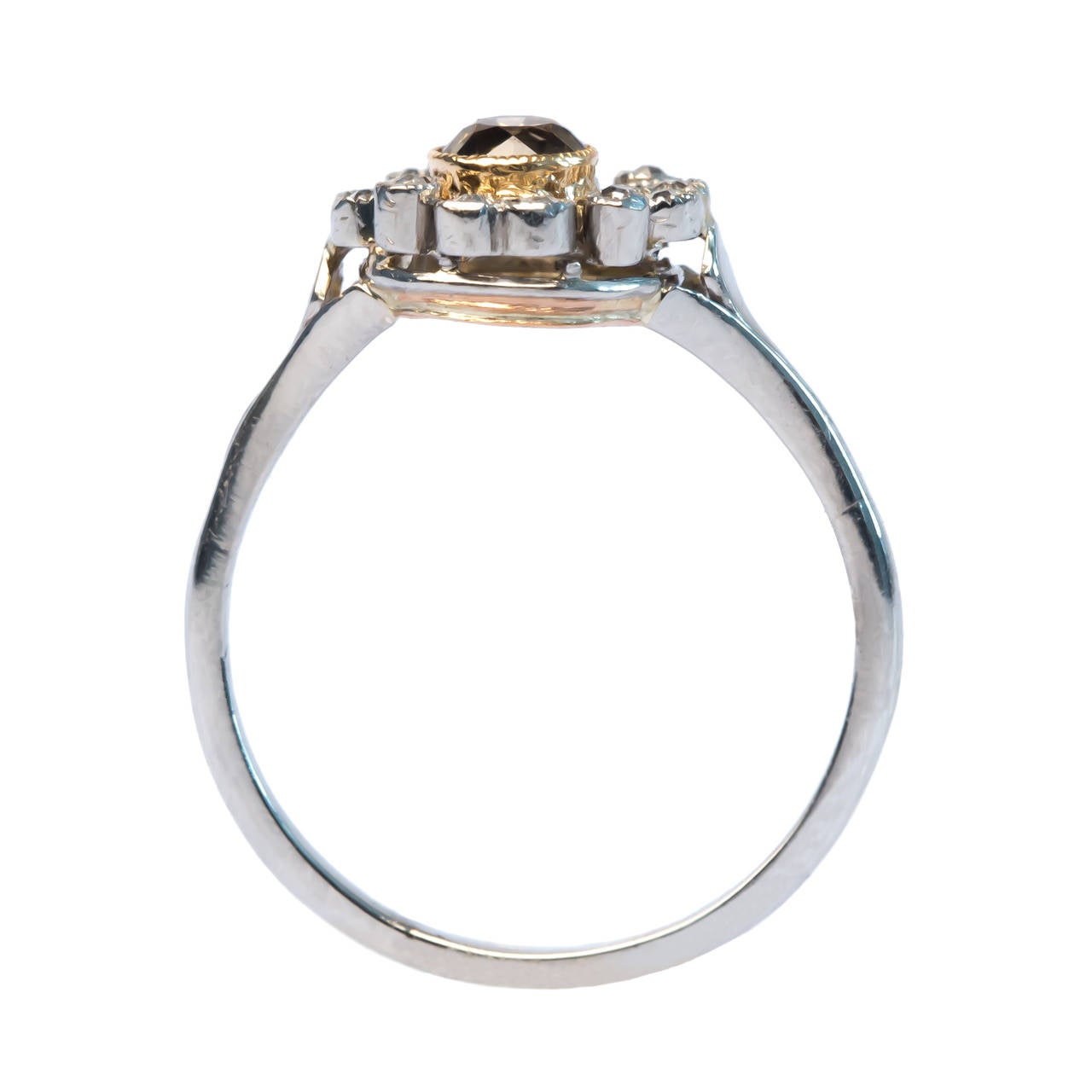 Women's Edwardian Fancy Yellow Brown Diamond Ring