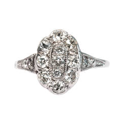 Elegant Edwardian Diamond Halo Engagement Ring