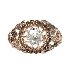 Antique Beautiful Victorian 1.06 Carat Diamond Engagement Ring