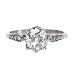 Trumpet & Horn 1.14 Carat Diamond Platinum Engagement Ring