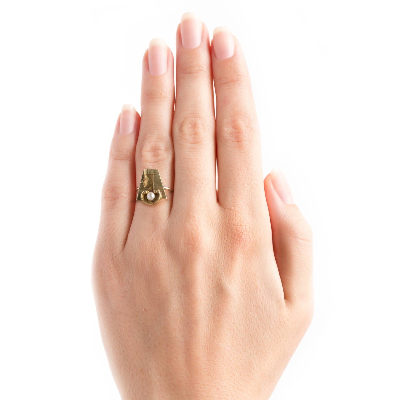 Victorian Egyptian Revival Pharaoh Ring In Excellent Condition In Los Angeles, CA