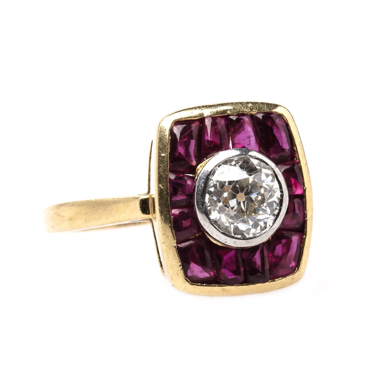 E. Wolfe & Co. Ruby Diamond Set Ring