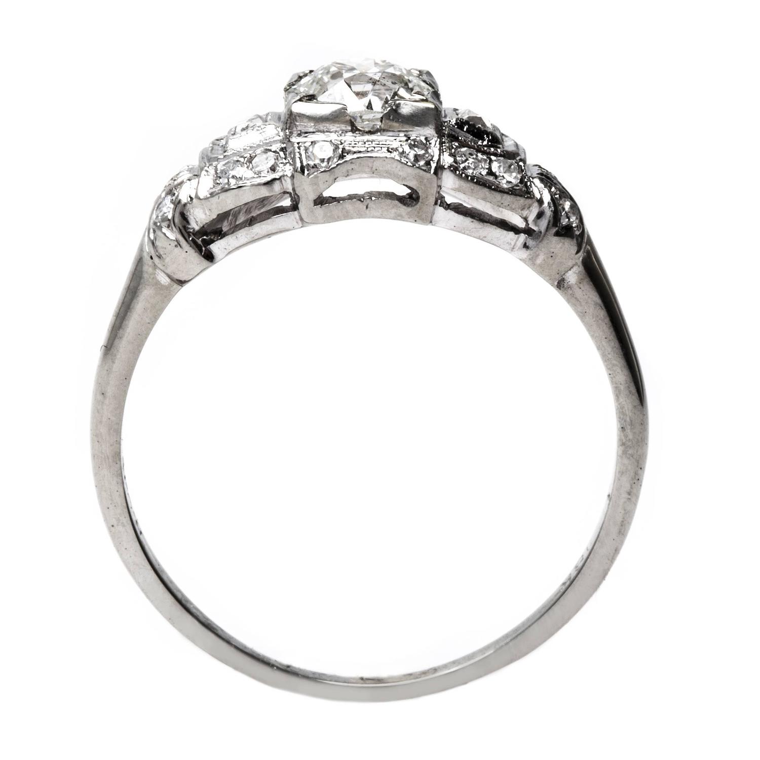 Classic art deco engagement rings