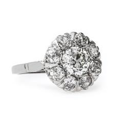 Breathtaking Diamond Gold Victorian Halo Engagement Ring