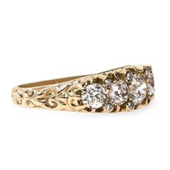 Sparkling Victorian Diamond Gold Engagement Ring
