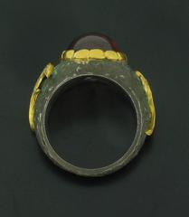 Victor Velyan Spessartite Diamond Silver Gold Ring