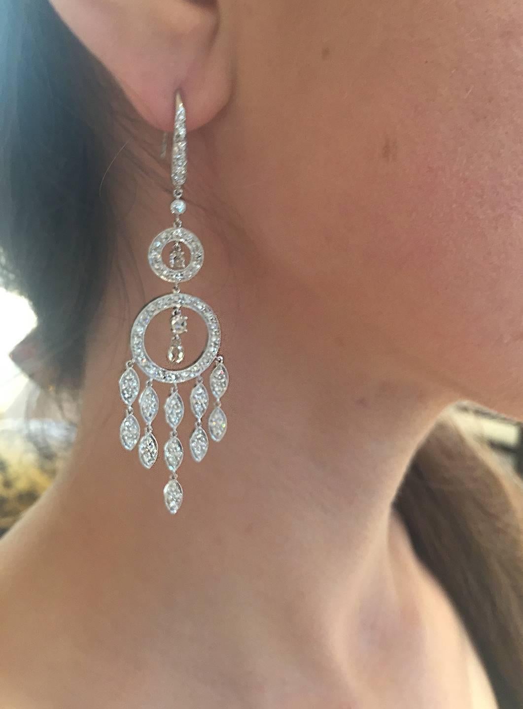 Women's Diamond Chandelier Earrings 