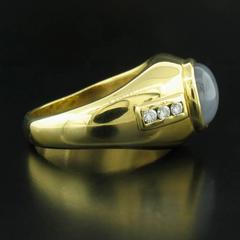 Cayen Collection Star Sapphire and Diamond Gold Ring