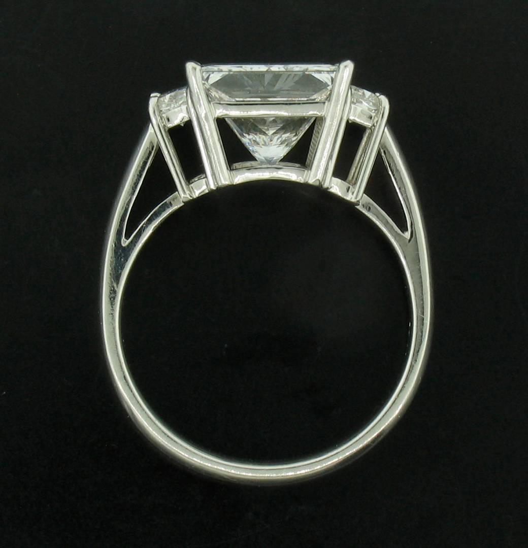 Women's or Men's 4.03 carat Princess Diamond Ring