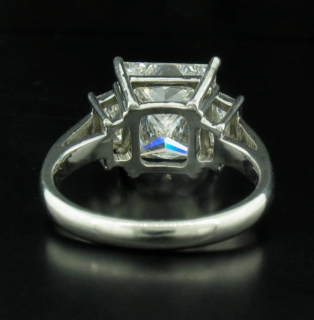 4.03 carat Princess Diamond Ring 1