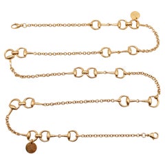 Gucci Horsebit 18k Yellow Gold Link Necklace