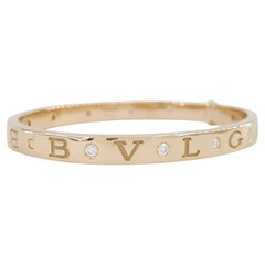 Bvlgari Diamond Rose Gold Diamond Bangle Bracelet