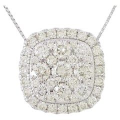 Collana con diamante in oro bianco 18K