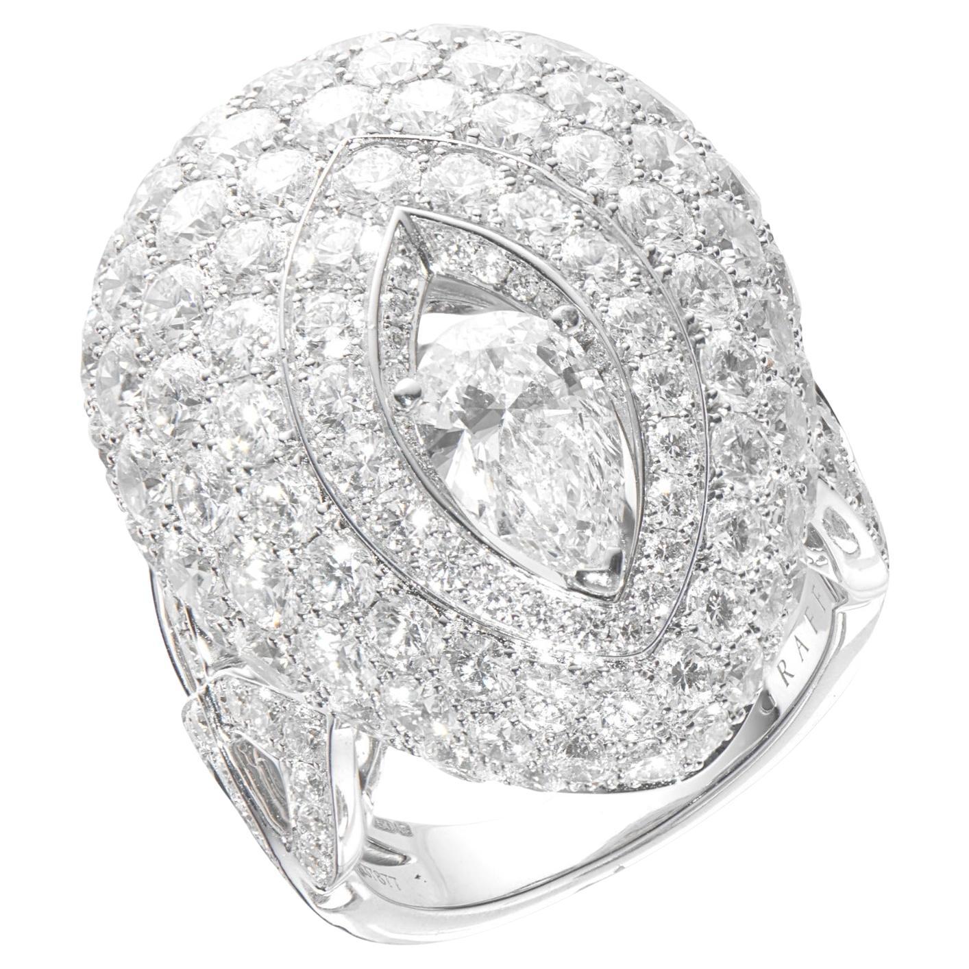 Graff 10 Carat  Pavilion Round Brilliant Cut Platinum Ring