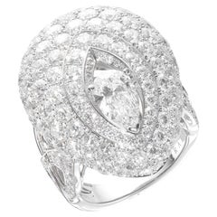 Graff 10 carats  Pavillon Bague en platine à taille ronde et brillante