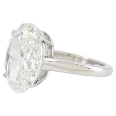 Tiffany & Co. engagement ring featuring an impressive 5.01 ct oval cut diamond