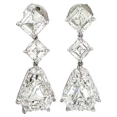 BVLGARI GIA-zertifizierte 14 Karat Diamant-Tropfen-Ohrringe