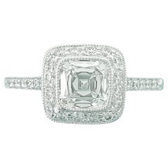 Authentic Tiffany & Co. Legacy 1.50 Carat Cushion Diamond Halo Engagement Ring