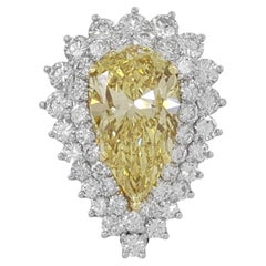 GIA Certified 10 ct Pear Cut Fancy Brownish Yellow Diamond Pendant