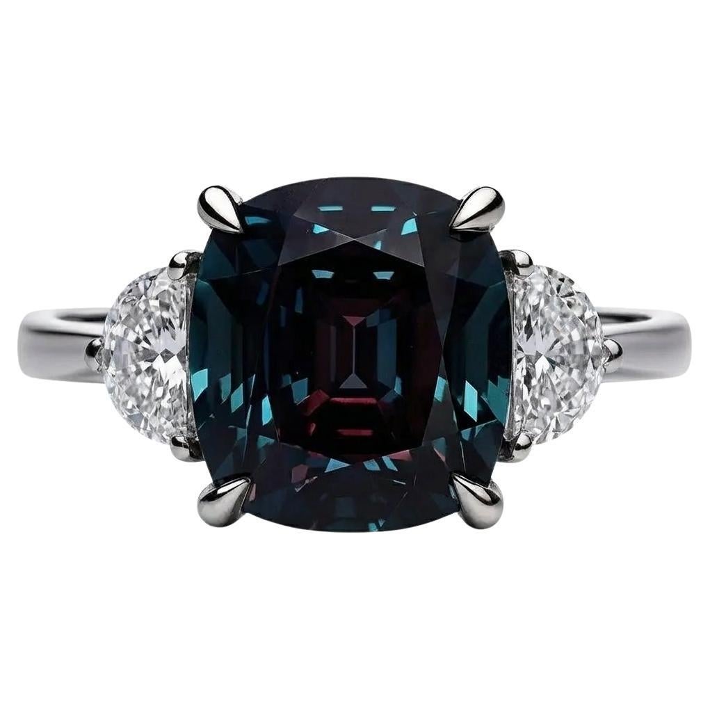 Inversión de coleccionista Alejandrita de grado SSEF de 4 quilates Claridad impecable Sin tratar en venta