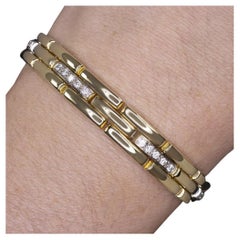Diamond Yellow Gold Pnathere Style Bracelet