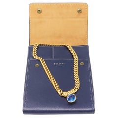 Collar Vintage BVLGARI de zafiros y diamantes vívidos sin calentar