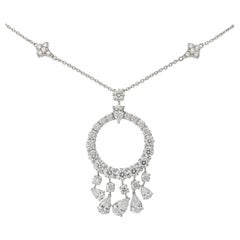 Graff Mini Gypsy 18K White Gold 5.77 Carat Diamond Pendant Necklace