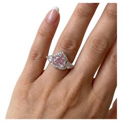 Anello con diamante a forma di cuore certificato GRS da 2,08 ct Fancy Brown-Pink