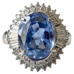 GIA Certified 5 Carat Unheated Ceylon Natural Sapphire Ring GIA Certified 5 Carat Unheated Ceylon Natural Sapphire Ring