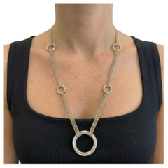 Cartier 6.50 Carat18K Pink, Yellow & White Gold Diamond Trinity Station Necklace