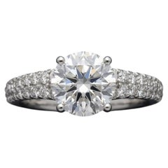 2 Carat Round Brilliant Diamond Engagement Ring in 14k White Gold
