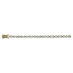 Bracelet « tennis » en diamants de 6 carats, en or jaune 14 carats