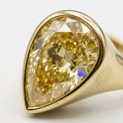 10 Carat Pear Brilliant Cut Diamond Solitaire Ring GIA Certified