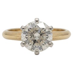 Tiffany & Co. Bague de fiançailles solitaire à diamants ronds et brillants de 2 carat
