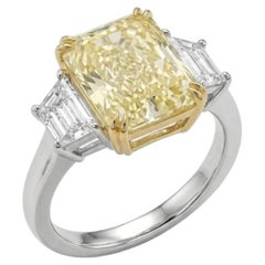 10.1 Carat Y to Z Range VS2 Cut-Cornered Rectangular Modified Brilliant Diamond