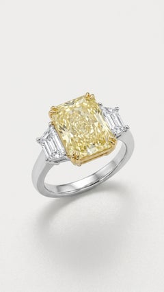 10.1 Carat Y to Z Range VS2 Cut-Cornered Rectangular Modified Brilliant Diamond