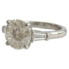 6.1 Carat K SI1 Round Brilliant Diamond White Gold Ring