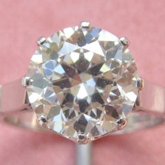 2 Carat Old European Cut Diamond Solitaire Art Deco Engagement Ring