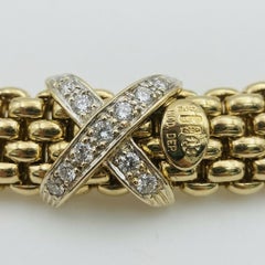 Fope 18k Yellow Gold Diamond Mesh Link Bracelet