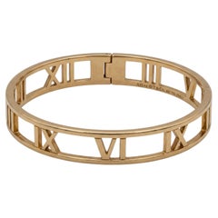 Tiffany & Co. Atlas Roman Numeral 18K Rose Gold Bangle Bracelet