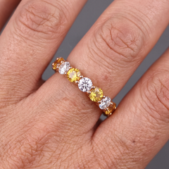 Tiffany & Co. Forever 3 Carat Yellow Sapphire Diamond Eternity Band