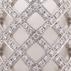 Tiffany & Co. Platinum Pave Diamond Eternity X Band Ring