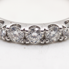 Anello Verragio con diamanti da 3 carati in oro bianco 18k, modello Eternity