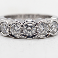 Anillo de boda de platino con diamante de 1,25 quilates de JB Star