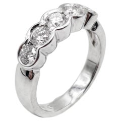 Anillo de boda de platino con diamante de 1,25 quilates de JB Star